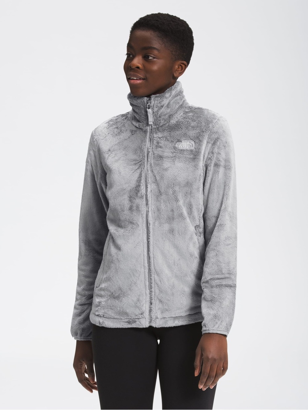 The North Face Osito Fleece Jacket Womens Medium Gray Teddy Full Zip